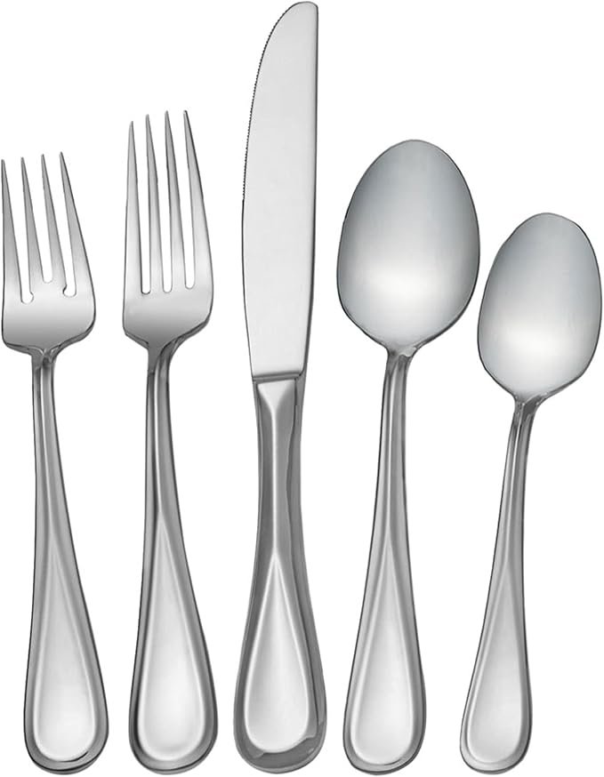 Mikasa Bravo 101-Piece 18/10 Stainless Steel Flatware Set, 101pc